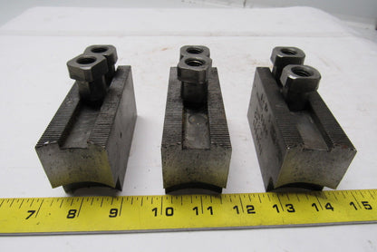 Dillon Mk4NE600 Lathe Chuck Soft Jaws Radius Cut Bolt on Lot of 3