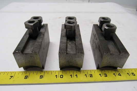 Dillon Mk4NE600 Lathe Chuck Soft Jaws Radius Cut Bolt on Lot of 3