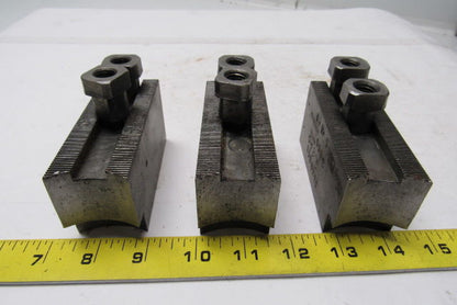 Dillon Mk4NE600 Lathe Chuck Soft Jaws Radius Cut Bolt on Lot of 3