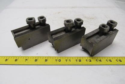 Dillon Mk4NE600 Lathe Chuck Soft Jaws Radius Cut Bolt on Lot of 3