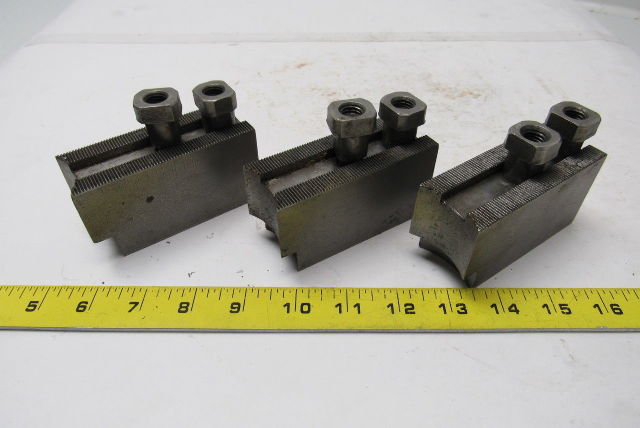Dillon Mk4NE600 Lathe Chuck Soft Jaws Radius Cut Bolt on Lot of 3