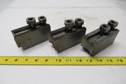 Dillon Mk4NE600 Lathe Chuck Soft Jaws Radius Cut Bolt on Lot of 3