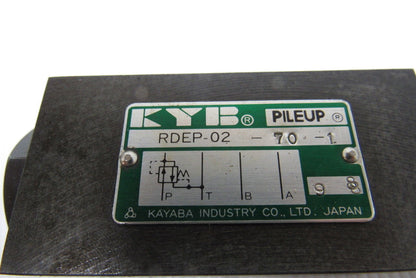 Kayaba RDEP-02-70-1 Hydraulic Flow Control Manifold Block