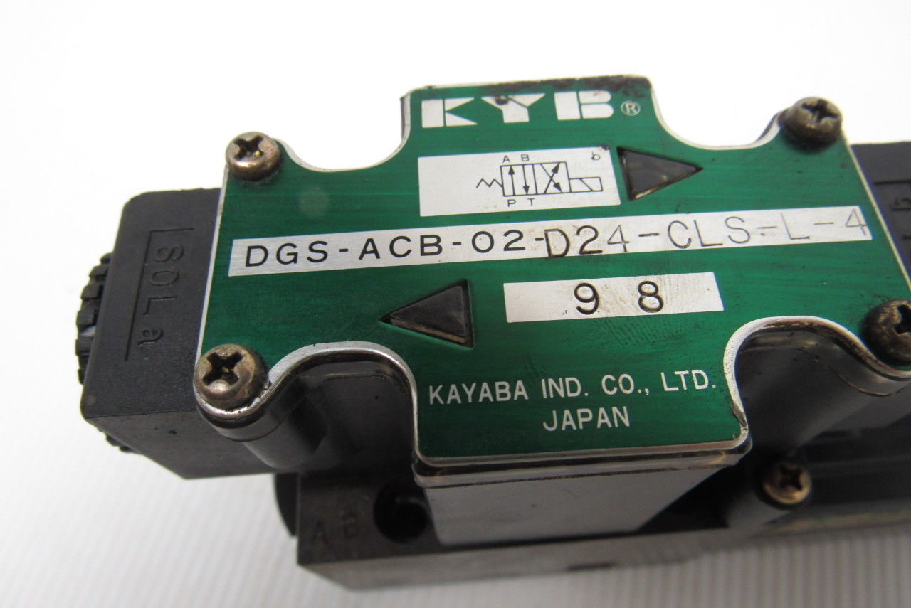Kayba DGA-ACB-02-D24-CLS-L-4 Hydraulic Solenoid Directional Control Valve 24VDC