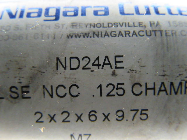 Niagara Cutter ND24AE 2" 6F HSS .125 Chamfer End Mill 6" Cut 9-3/4" OAL