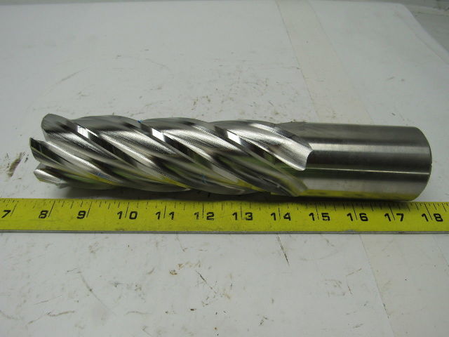 Niagara Cutter ND24AE 2" 6F HSS .125 Chamfer End Mill 6" Cut 9-3/4" OAL