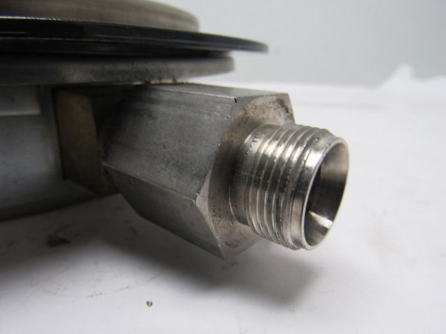 ENFM 6" Flanged Mount Liquid Filled Pressure Gauge 0-1000 Psi 1/2" npt Bottom