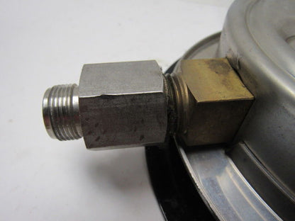 ENFM 6" Flanged Mount Liquid Filled Pressure Gauge 0-1000 Psi 1/2" npt Bottom