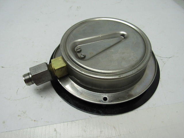 ENFM 6" Flanged Mount Pressure Gauge 0-1000 Psi 1/2" npt Bottom