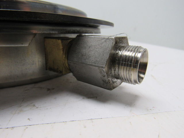 ENFM 6" Flanged Mount Pressure Gauge 0-1000 Psi 1/2" npt Bottom