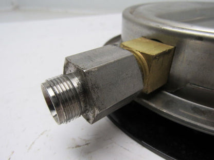 ENFM 6" Flanged Mount Pressure Gauge 0-1000 Psi 1/2" npt Bottom
