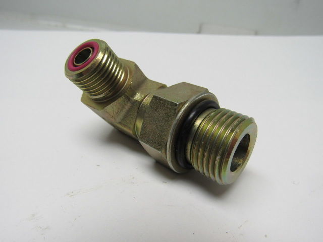 Hydraulic Fitting 90° Elbow, 3/8 ORFS x 1 ORB Male -16 Straight Thread Lot of 3