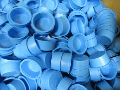 Alliance/Essentra Blue PE Socket-Weld Fitting Plug 1/2" Base OD. Lot of 1550