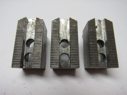 Dillon KW4-2H Custom Serrated Lathe Chuck Soft Jaws 0.985" ID Radius Set of 3