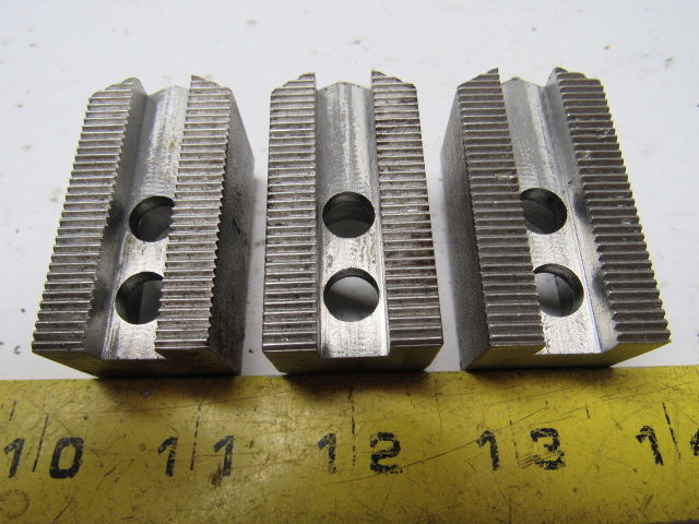 Dillon KW4 Custom Serrated Lathe Chuck Soft Jaws 0.744" ID Radius Set of 3