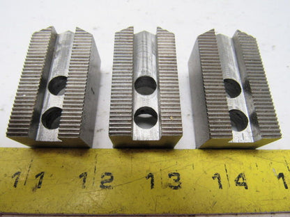 Dillon KW4 Custom Serrated Lathe Chuck Soft Jaws 0.937" ID Radius Set of 3