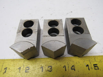 Dillon KW4 Custom Serrated Lathe Chuck Soft Jaws 1.250" ID Radius Set of 3