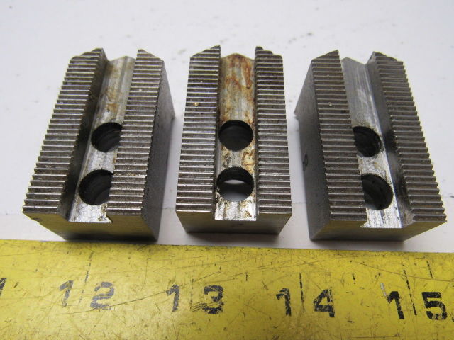 Dillon KW4 Custom Serrated Lathe Chuck Soft Jaws 1.250" ID Radius Set of 3