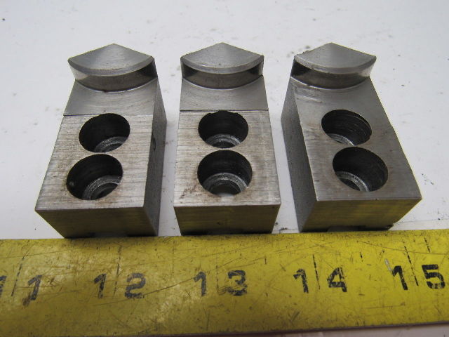 Dillon KW4 Custom Serrated Lathe Chuck Soft Jaws 1.250" ID Radius Set of 3