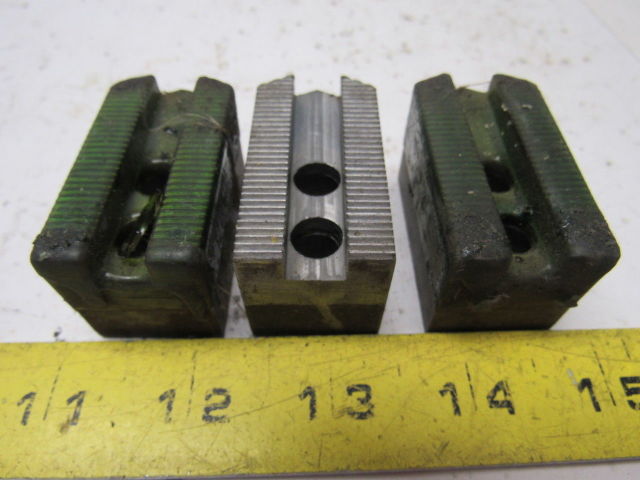 2.125" Height 1.125" Width 1" Custom Serrated Lathe Chuck Pointed Jaws Set of 3