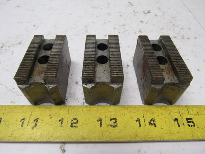 Custom Serrated Lathe Chuck Soft Jaws 0.7187" OD Radius Set of 3
