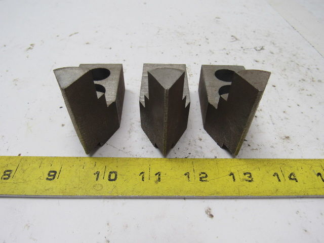Huron KT6-EH Serrated Lathe Chuck Pointed Jaws Stepped ID Set of 3