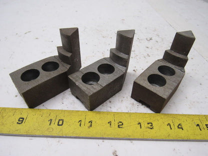 Huron KT6-EH Serrated Lathe Chuck Pointed Jaws Stepped ID Set of 3