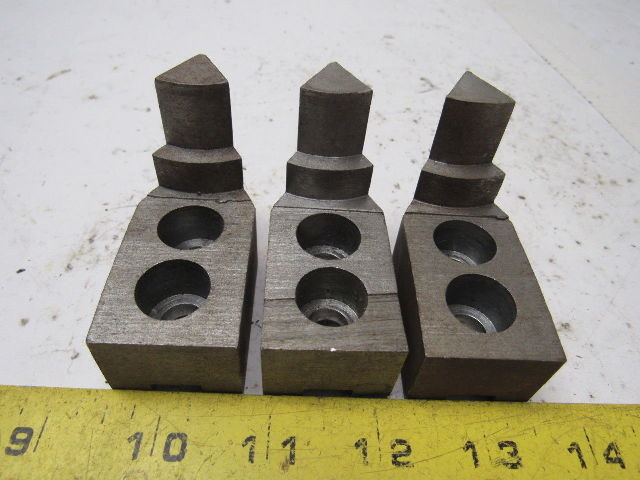 Huron KT6-EH Serrated Lathe Chuck Pointed Jaws Stepped ID Set of 3