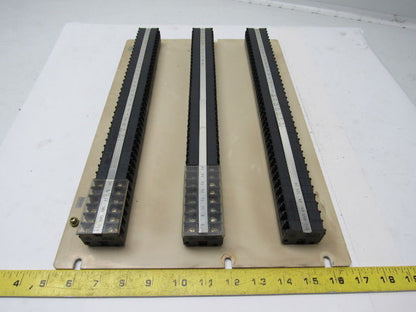 KG15, KG30 Terminal Blocks Plate Mounted 120 Contacts 17"X11" Plate 15 & 30 Amp
