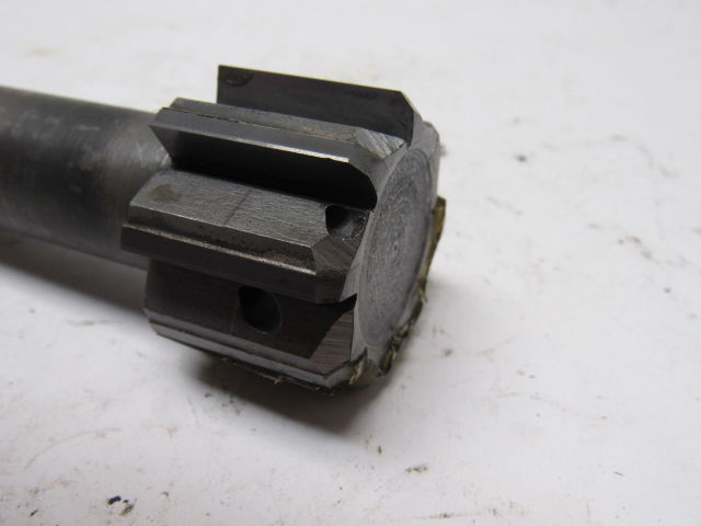 1.5" 8 Flute Coolant Fed End Mill 1" Shank 1.5" Shoulder 6" OAL Sharp!