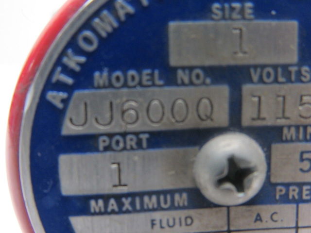 Atkomatic JJ600Q Size 1 2-Way Solenoid Valve 1" NPT 115V
