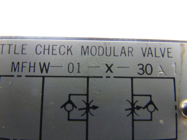 BrandKoshin-Racine MFHW-01-X-30A Throttle Check Modular Hydraulic Valve Mazak