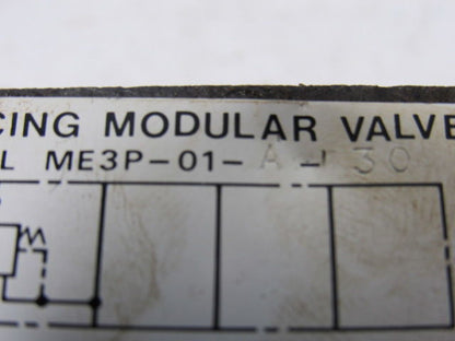 Koshin-Racine ME3P-01-A-30 Reducing Modular Valve From a Mazak SQT-10MS