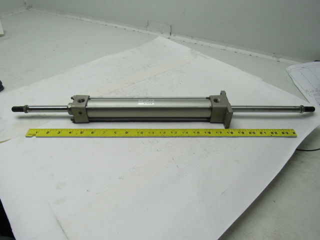 SMC NCA1WF150-1000 1-1/2" Bore 10" Stroke Double Ended Push Pull Air Cylinder