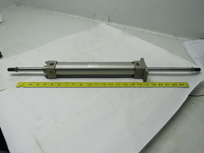 SMC NCA1WF150-1000 1-1/2" Bore 10" Stroke Double Ended Push Pull Air Cylinder