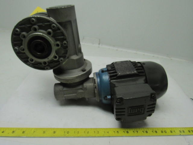 WEG SITI I60 FP 2518ES3E63 1/3HP Sever Duty Electric Motor W/ 30:1 Speed Reducer