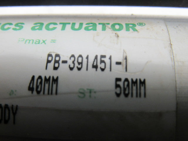 Numatics PB-391451-1 Pneumatic Tie Rod Air Cylinder 40mm Bore 50mm Stroke