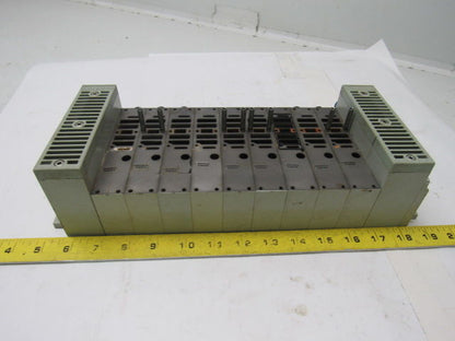 Numatics Ser. 239 Double Z Board 9 Port Pneumatic Air Manifold Assembly W/Caps