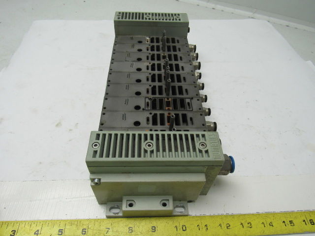 Numatics Ser. 239 Double Z Board 9 Port Pneumatic Air Manifold Assembly W/Caps