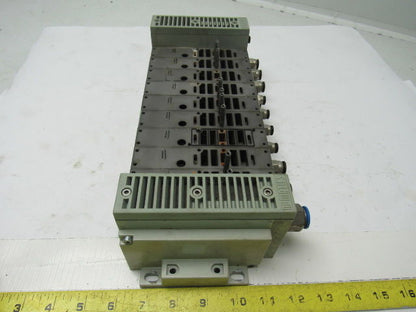 Numatics Ser. 239 Double Z Board 9 Port Pneumatic Air Manifold Assembly W/Caps