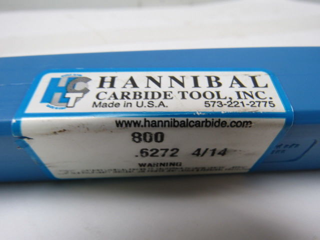Hannibal Carbide Tool Type 800 Reamer 6 Straight Flute 9" OAL