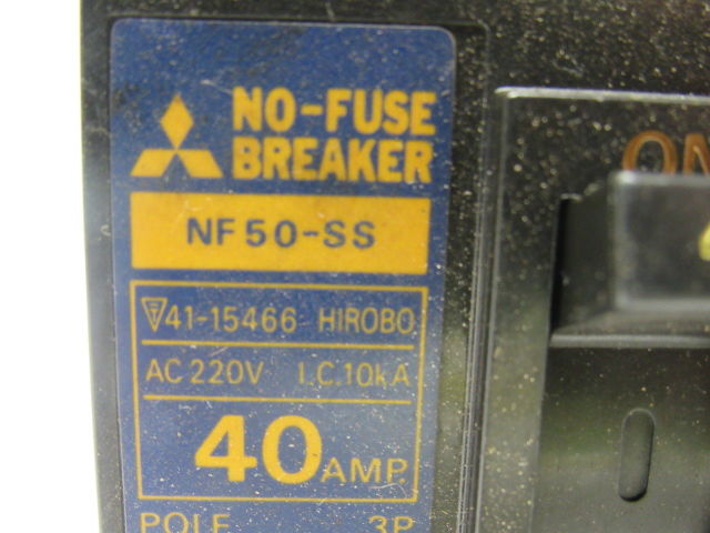 Mitsubishi Electric NF50-SS 40A No Fuse Breaker 600V 3 pole