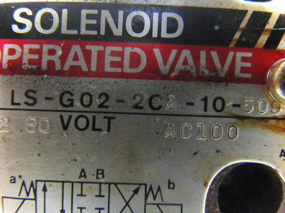 Daikin LS-G02-2CA-10-50S Hydraulic Solenoid Control Valve 100V Coil