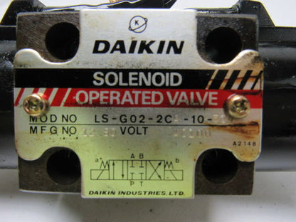 Daikin LS-G02-2CA-10-50S Hydraulic Solenoid Control Valve 100V Coil