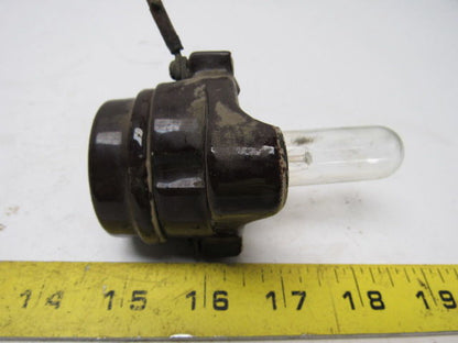 Geco Vintage Porcelain Single Bulb Fused Socket 125V 75W Steam Punk