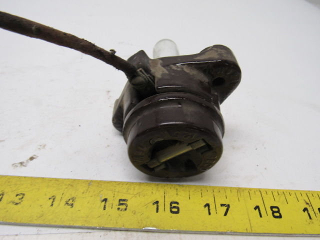 Geco Vintage Porcelain Single Bulb Fused Socket 125V 75W Steam Punk
