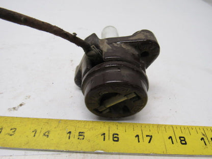 Geco Vintage Porcelain Single Bulb Fused Socket 125V 75W Steam Punk