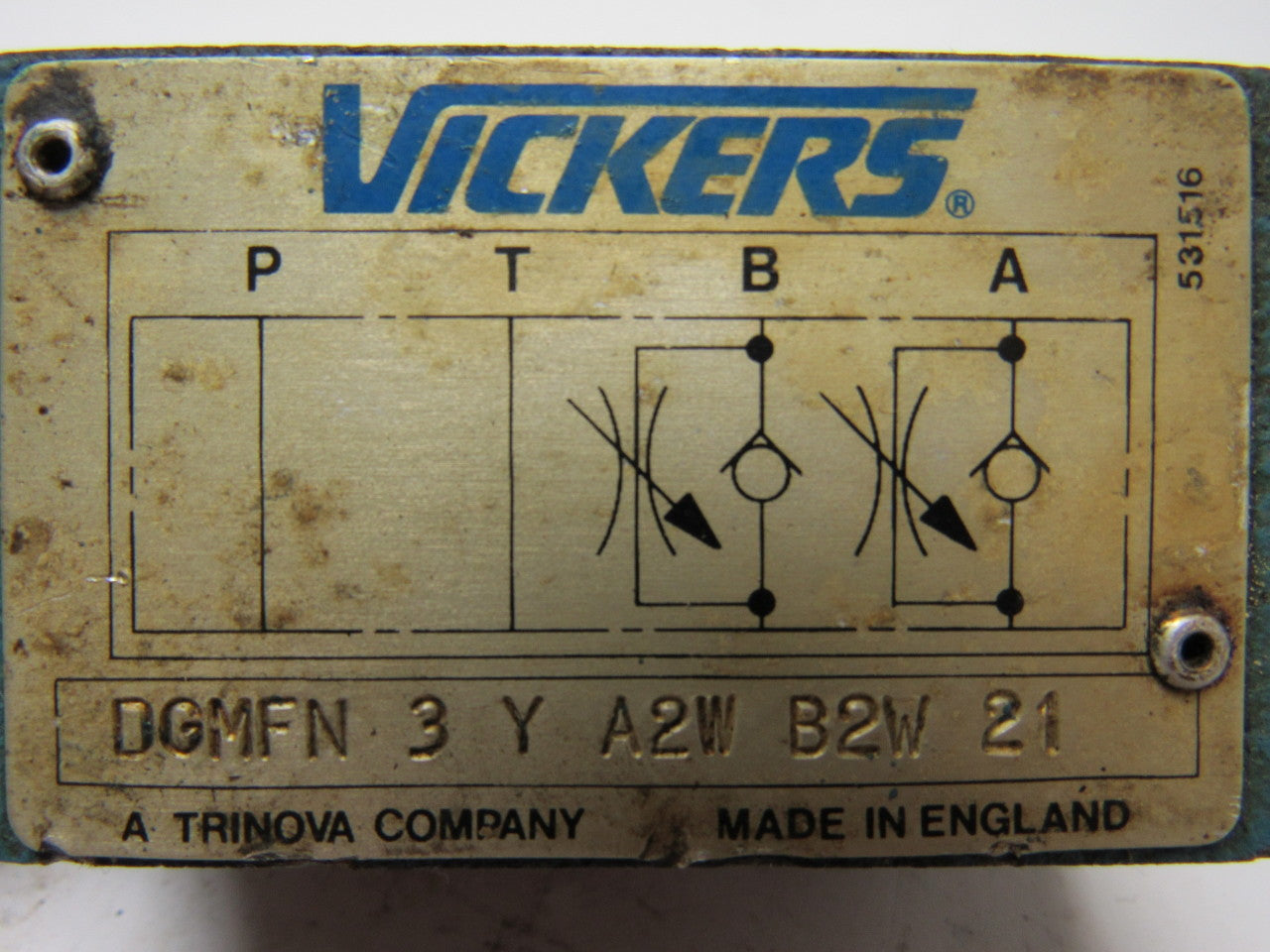 Vickers DGMFN-3-Y-A2W-B2W-21 Modular Valve Flow Regulator