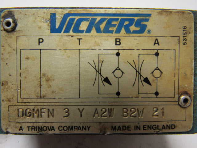Vickers DGMFN-3-Y-A2W-B2W-21 Modular Valve Flow Regulator
