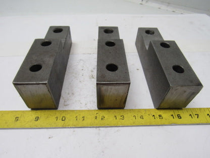 Lathe Chuck Jaw Set 6.5" Long X 1.5" Wide X 2.250" Tall Lot of 3
